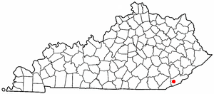 Locator map of South Wallins