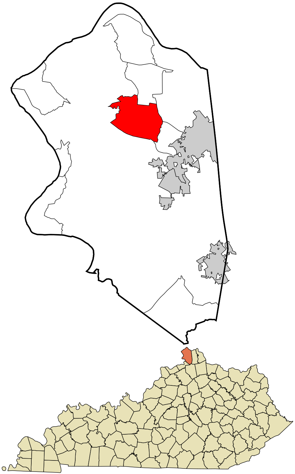 Locator map of Burlington