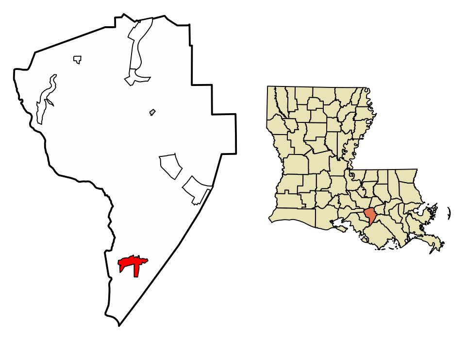 Locator map of Bayou L'Ourse