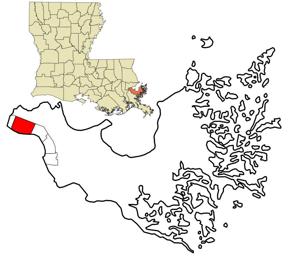 Locator map of Chalmette