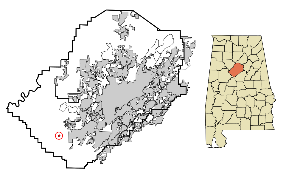 Locator map of North Johns