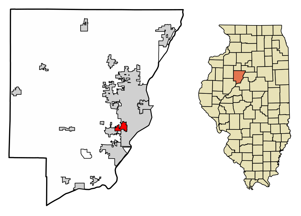 Locator map of West Peoria