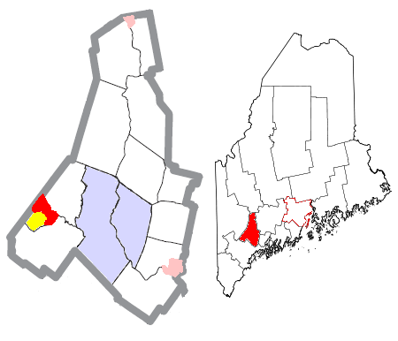 Locator map of Mechanic Falls