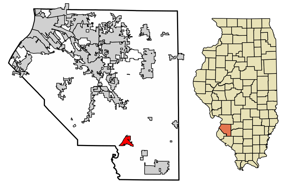 Locator map of New Athens