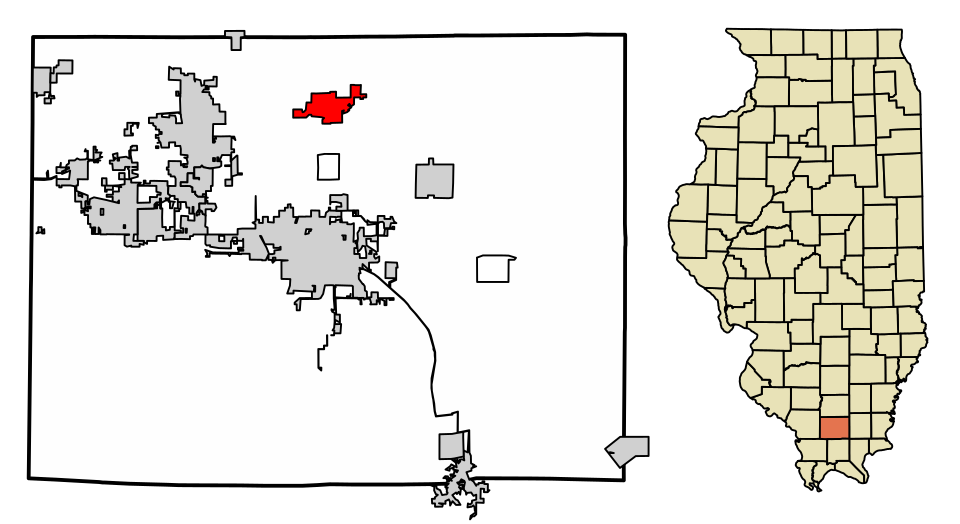 Map of Johnston City