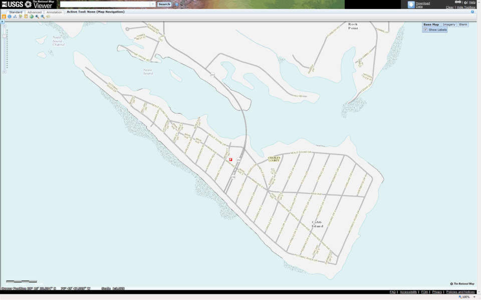Locator map of Cobb Island