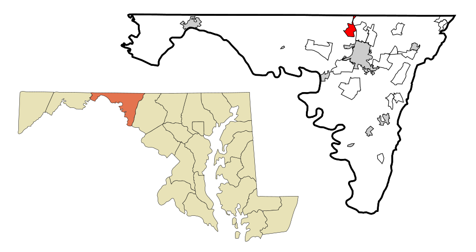 Locator map of Maugansville
