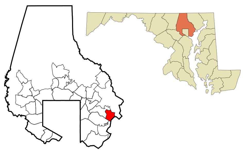 Locator map of Bowleys Quarters