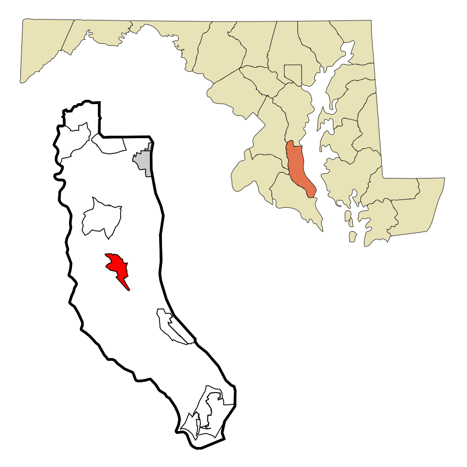 Locator map of Prince Frederick