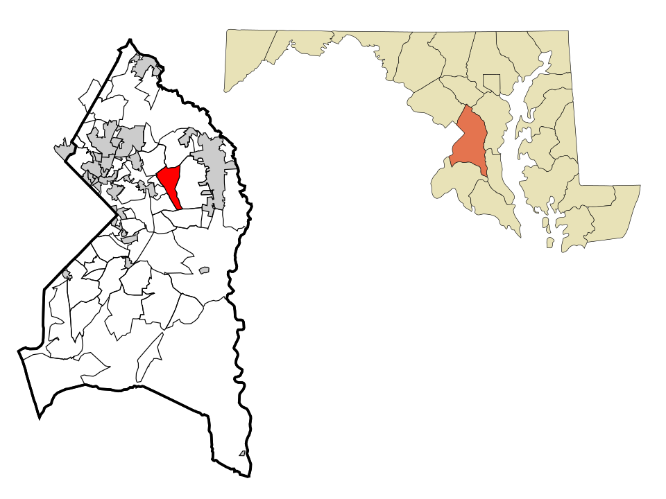 Locator map of Mitchellville