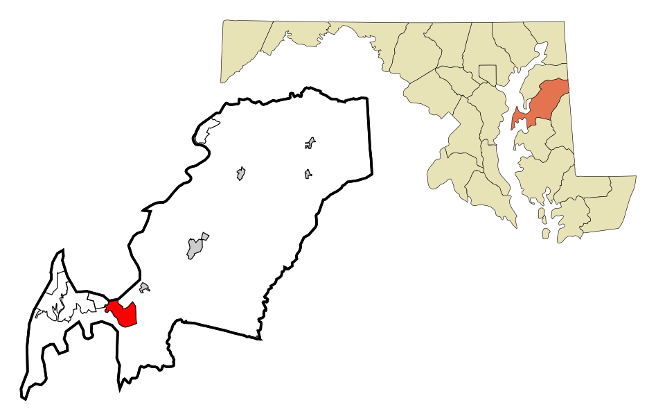 Locator map of Grasonville