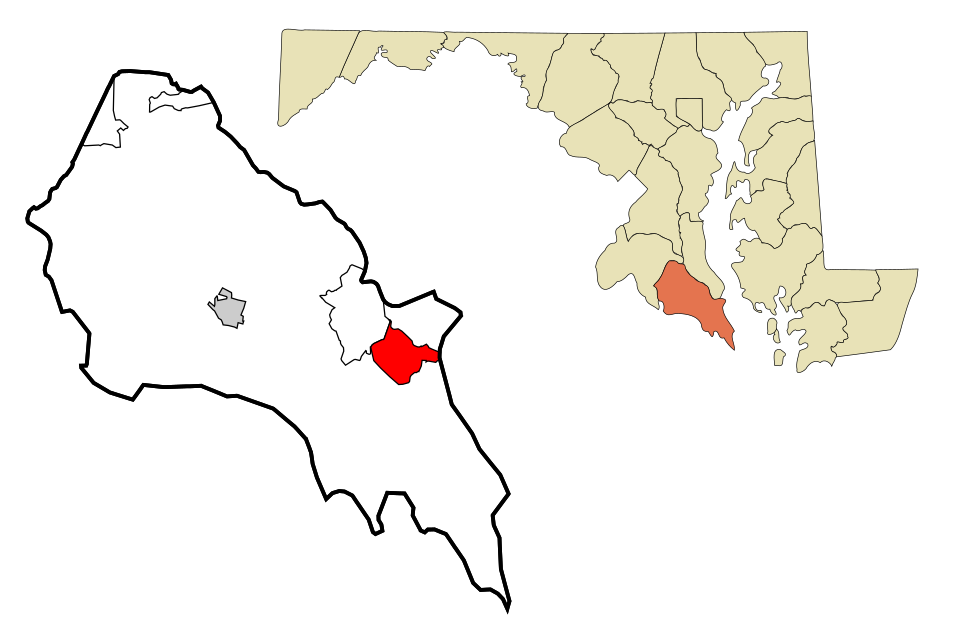 Locator map of Lexington Park