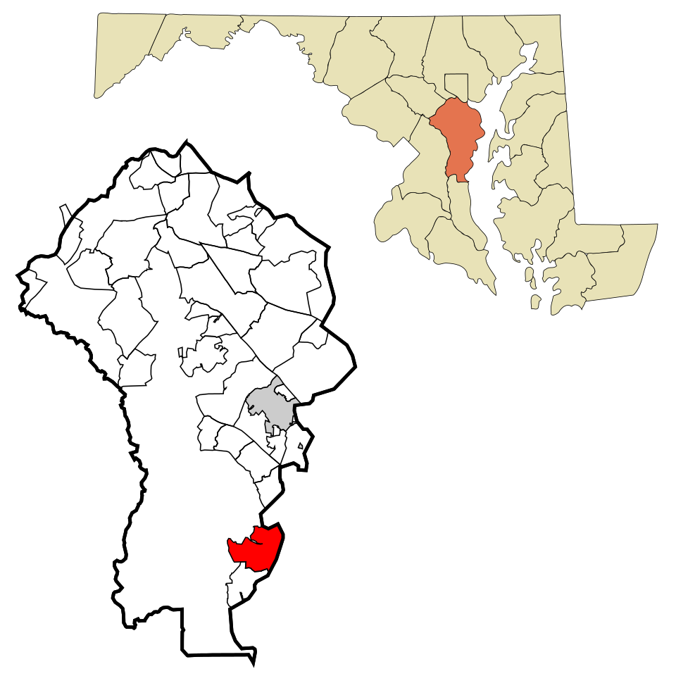 Locator map of Shady Side