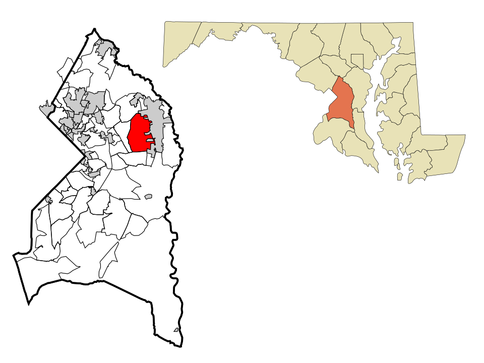 Locator map of Woodmore