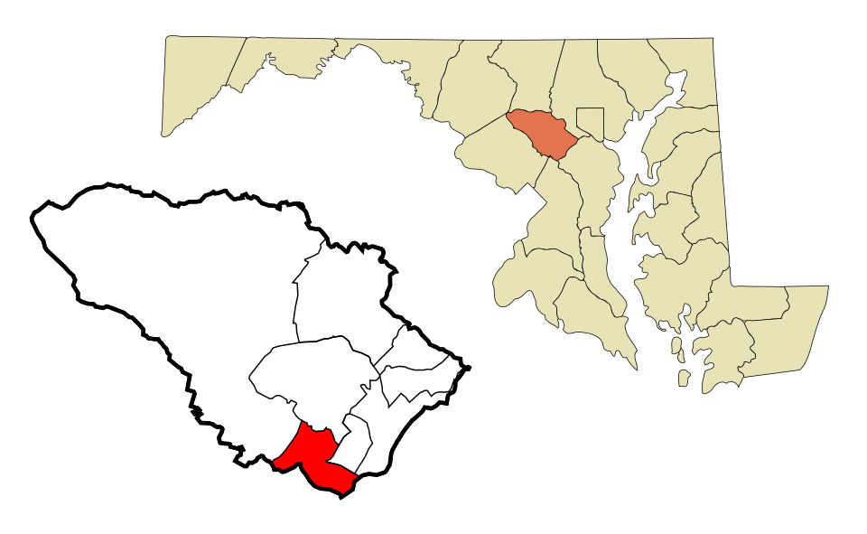 Locator map of North Laurel