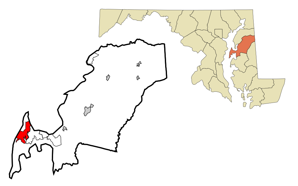 Locator map of Stevensville