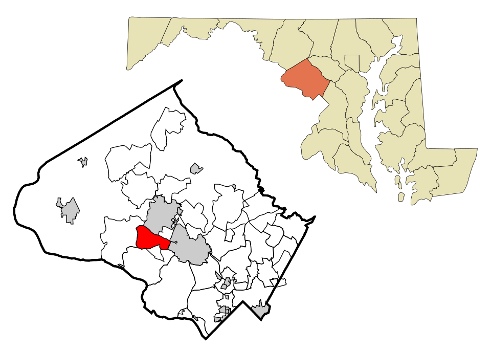 Locator map of North Potomac