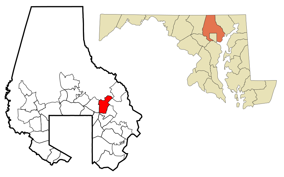Locator map of Perry Hall