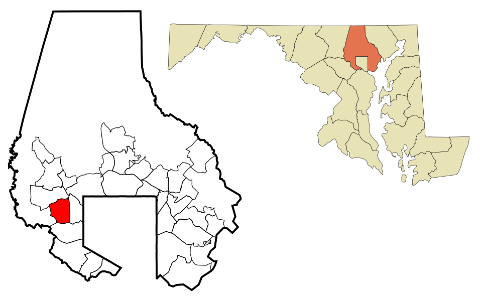 Locator map of Milford Mill