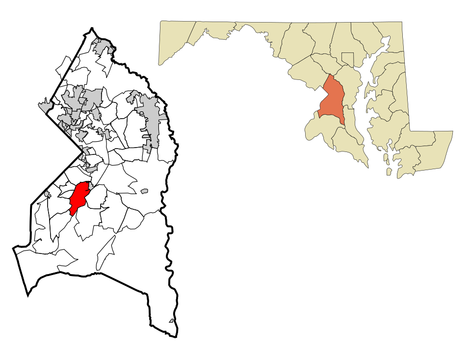 Locator map of Camp Springs
