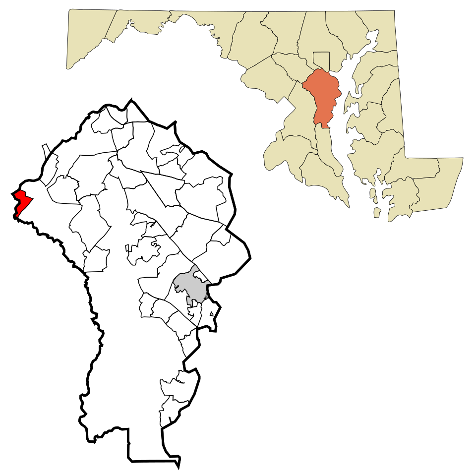 Locator map of Maryland