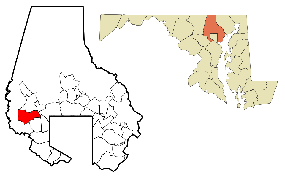 Locator map of Randallstown