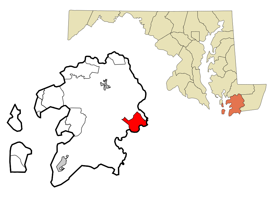 Locator map of West Pocomoke