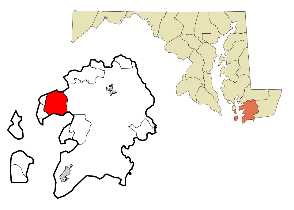 Locator map of Dames Quarter