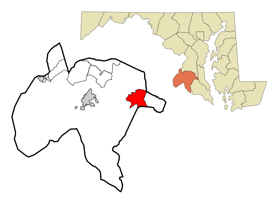 Locator map of Hughesville