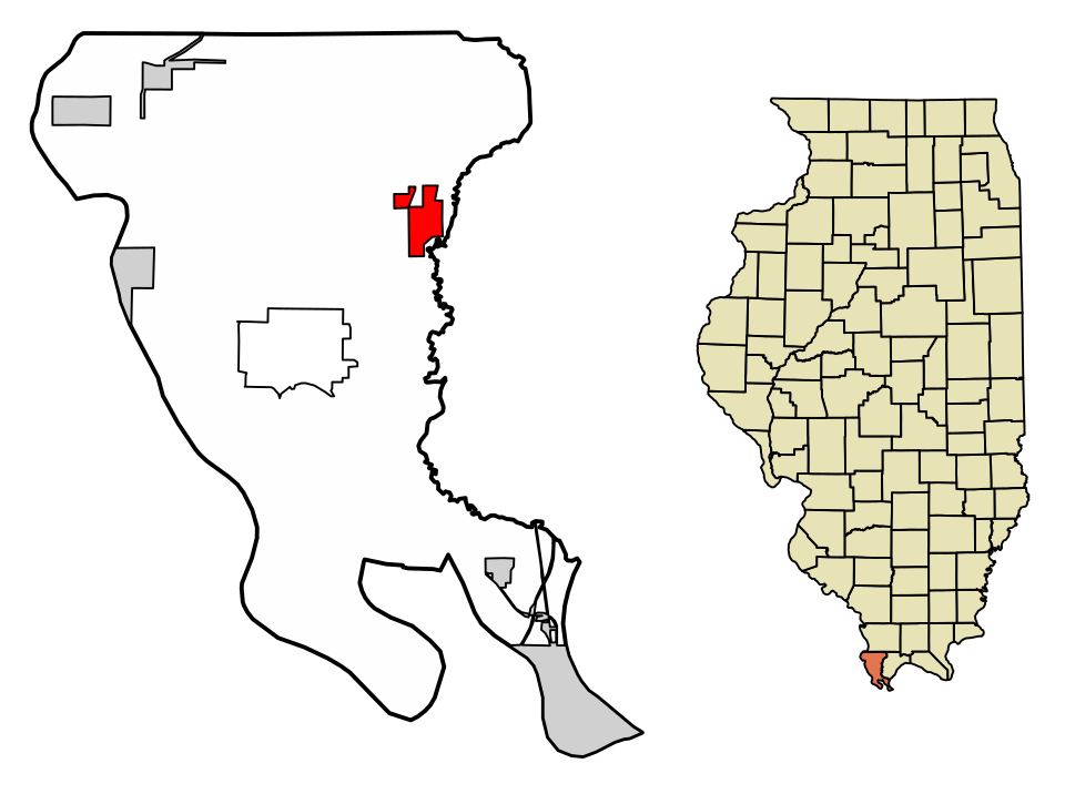 Locator map of Tamms