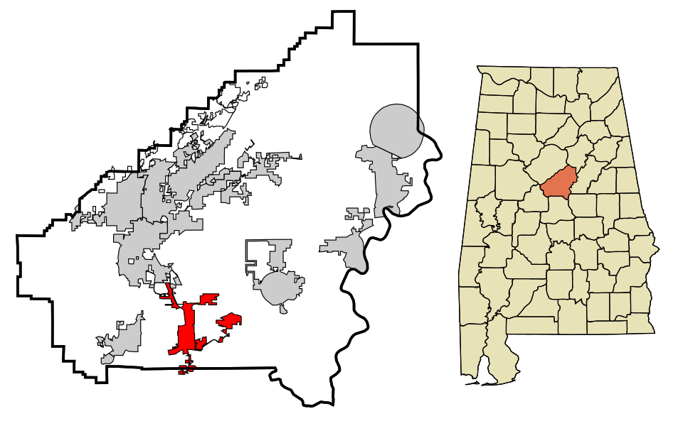 Locator map of Calera