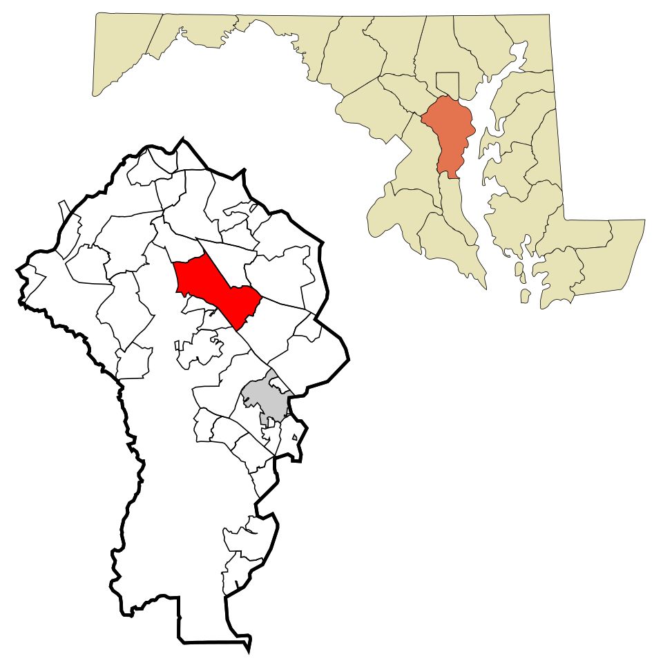 Locator map of Severna Park