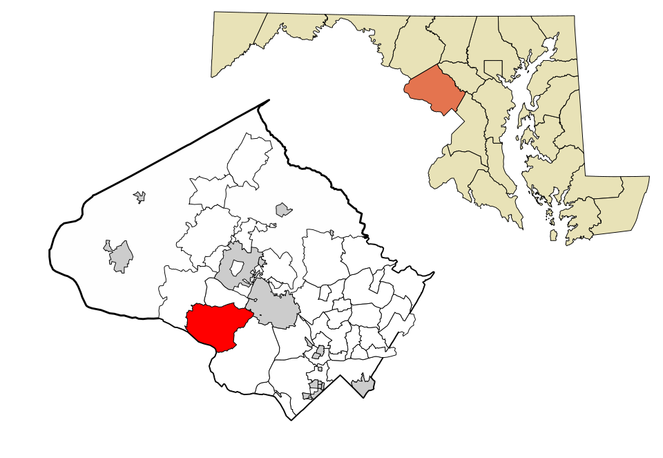 Locator map of Travilah