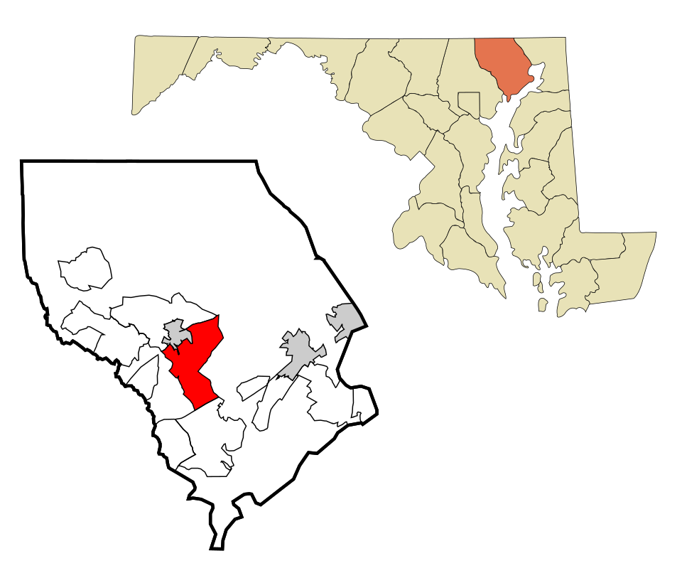 Locator map of Bel Air South