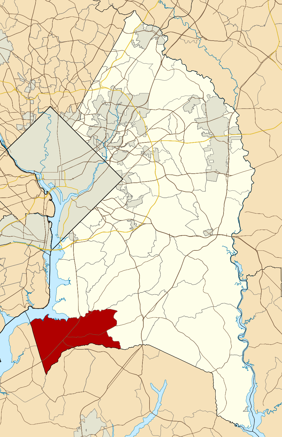 Locator map of Accokeek