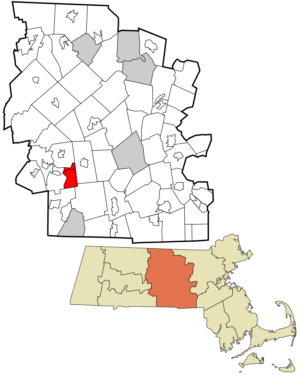 Locator map of East Brookfield