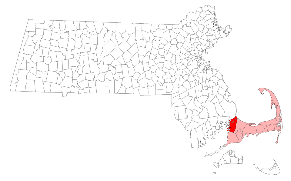 Locator map of Bourne