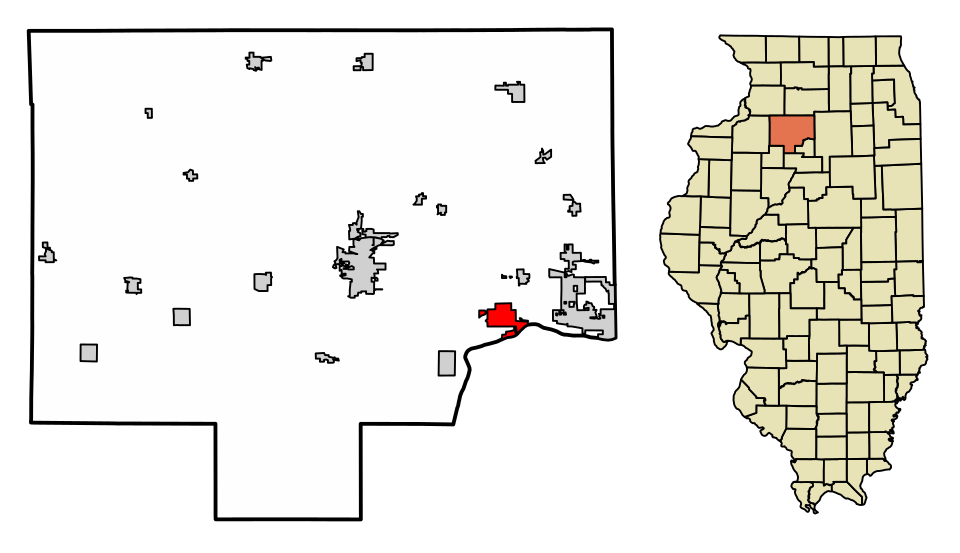 Locator map of De Pue