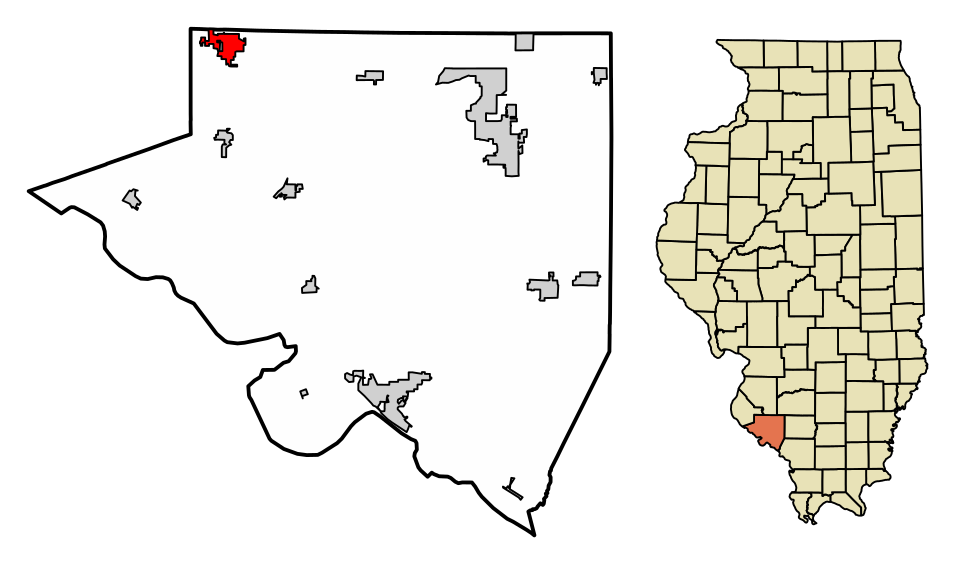 Locator map of Red Bud
