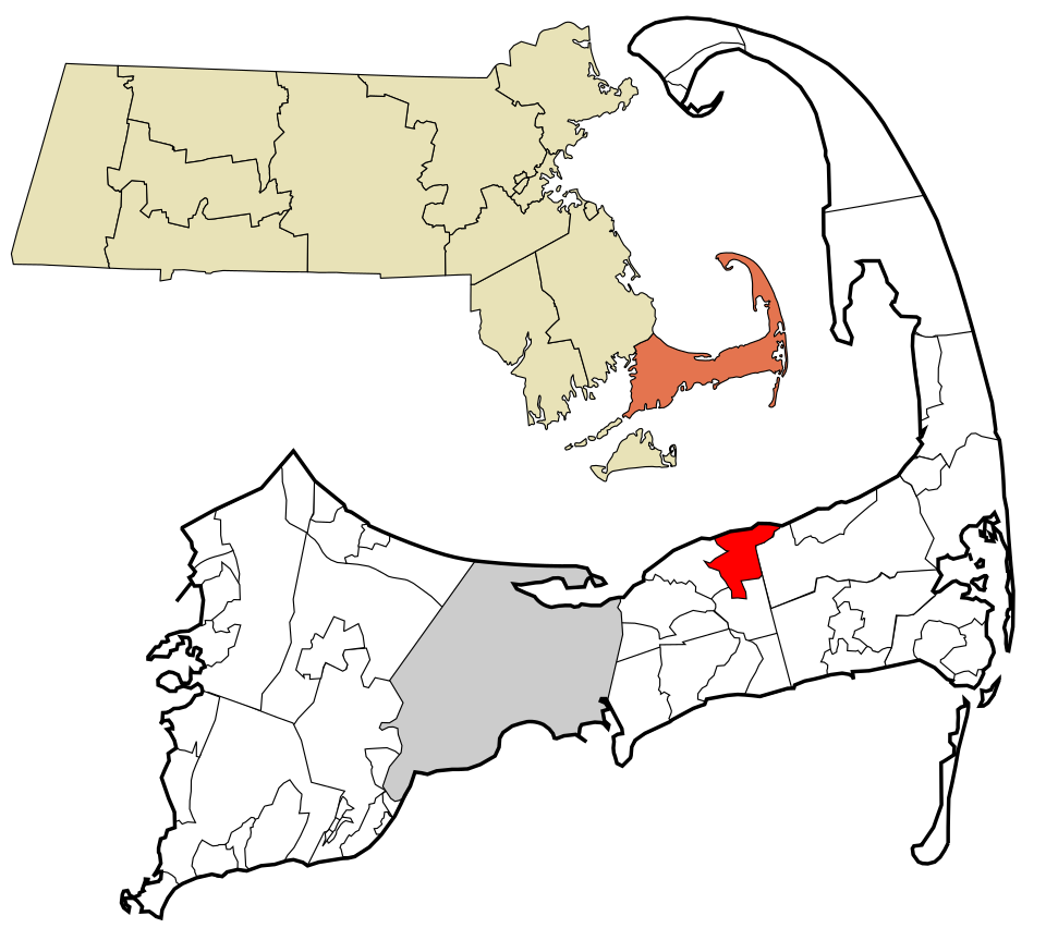Locator map of East Dennis
