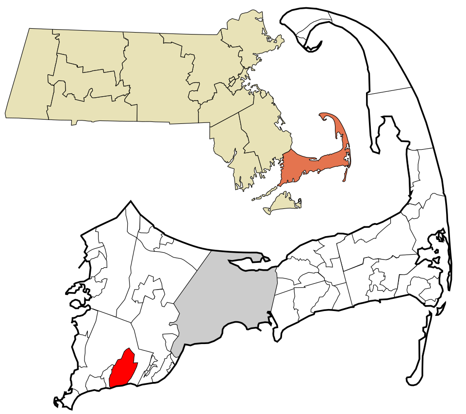 Locator map of East Falmouth