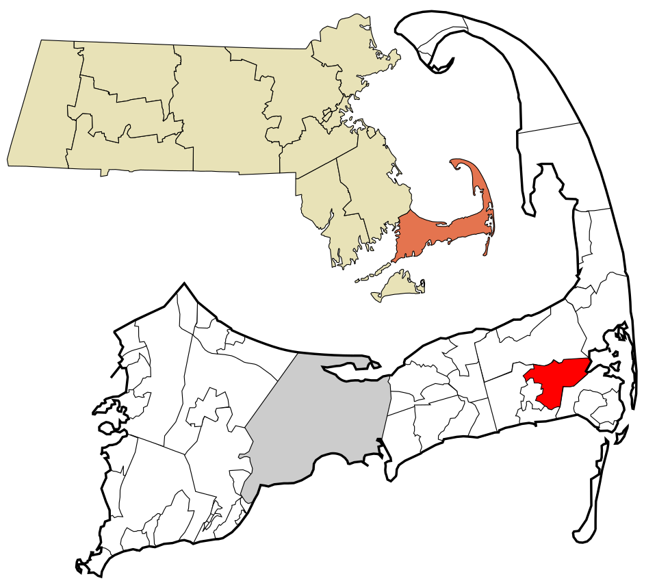 Locator map of East Harwich
