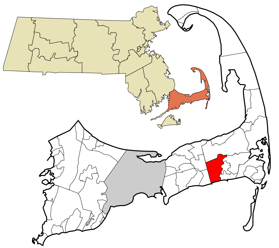 Locator map of Northwest Harwich
