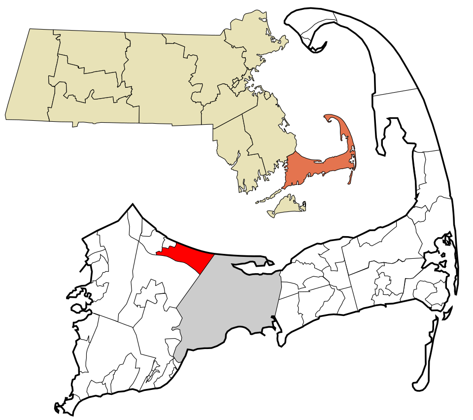 Locator map of East Sandwich