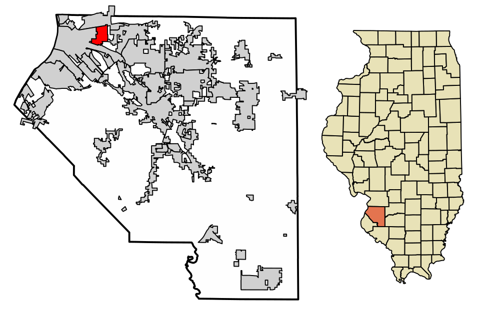 Locator map of Washington Park
