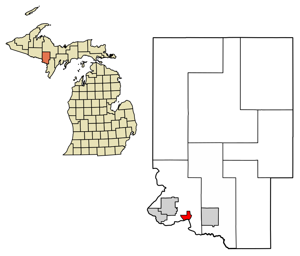Locator map of Quinnesec
