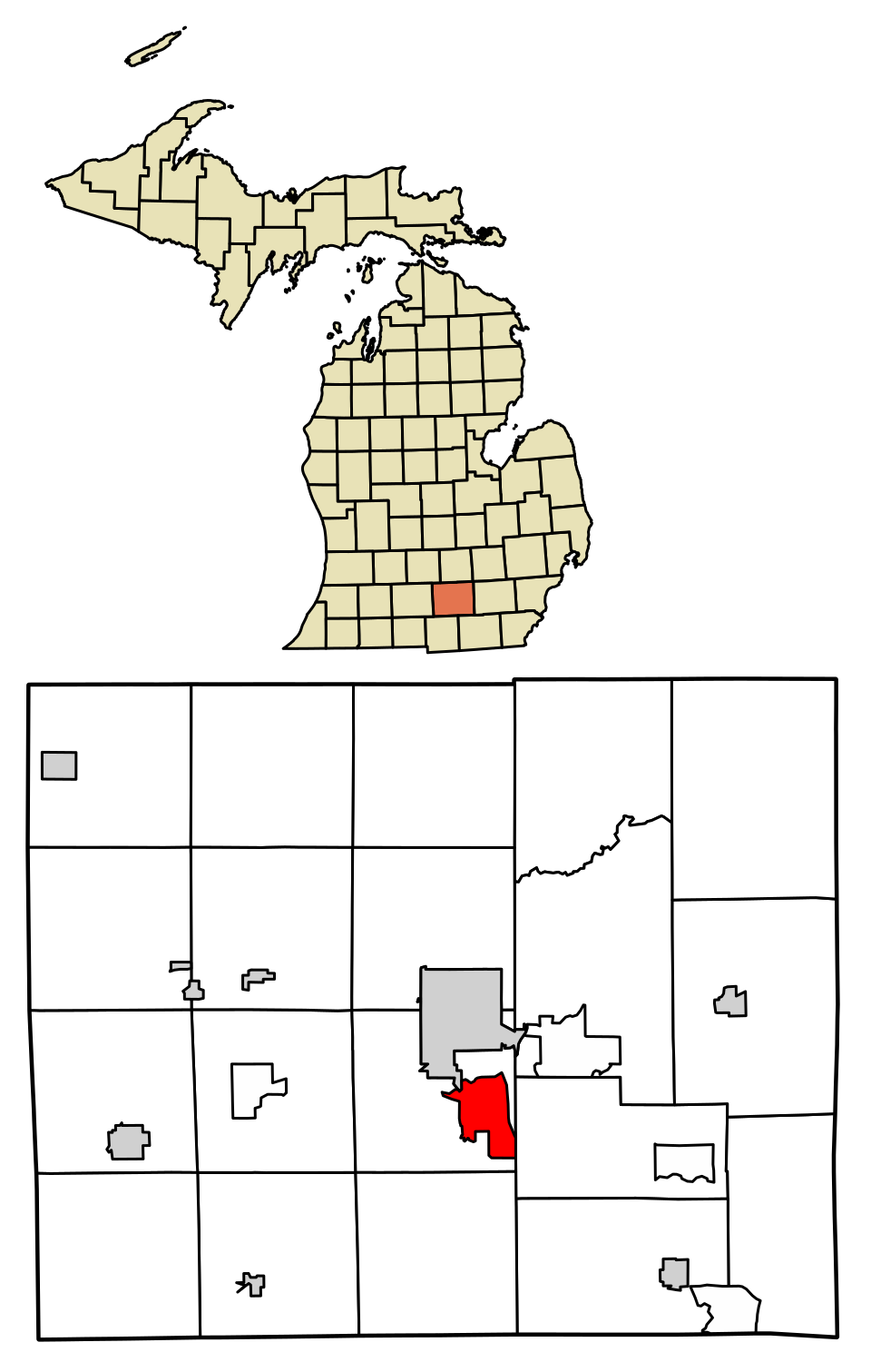 Locator map of Vandercook Lake