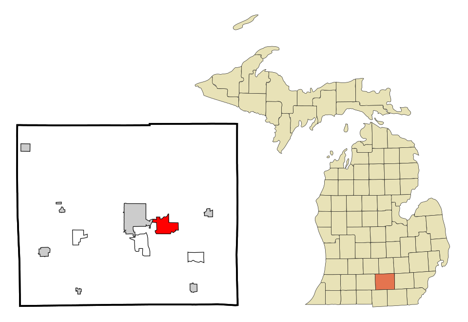 Locator map of Michigan Center
