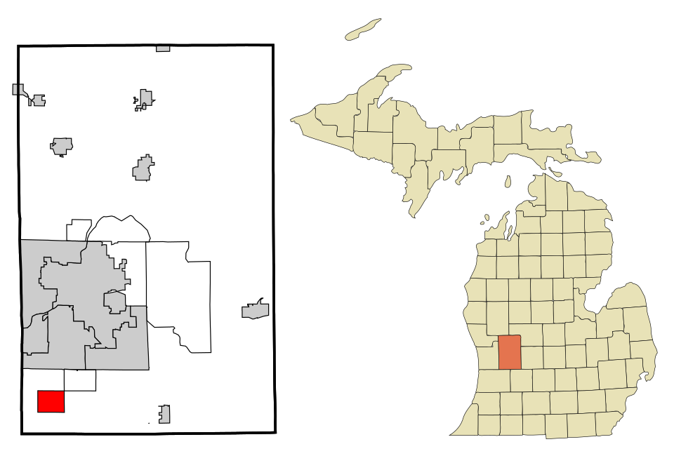 Locator map of Byron Center