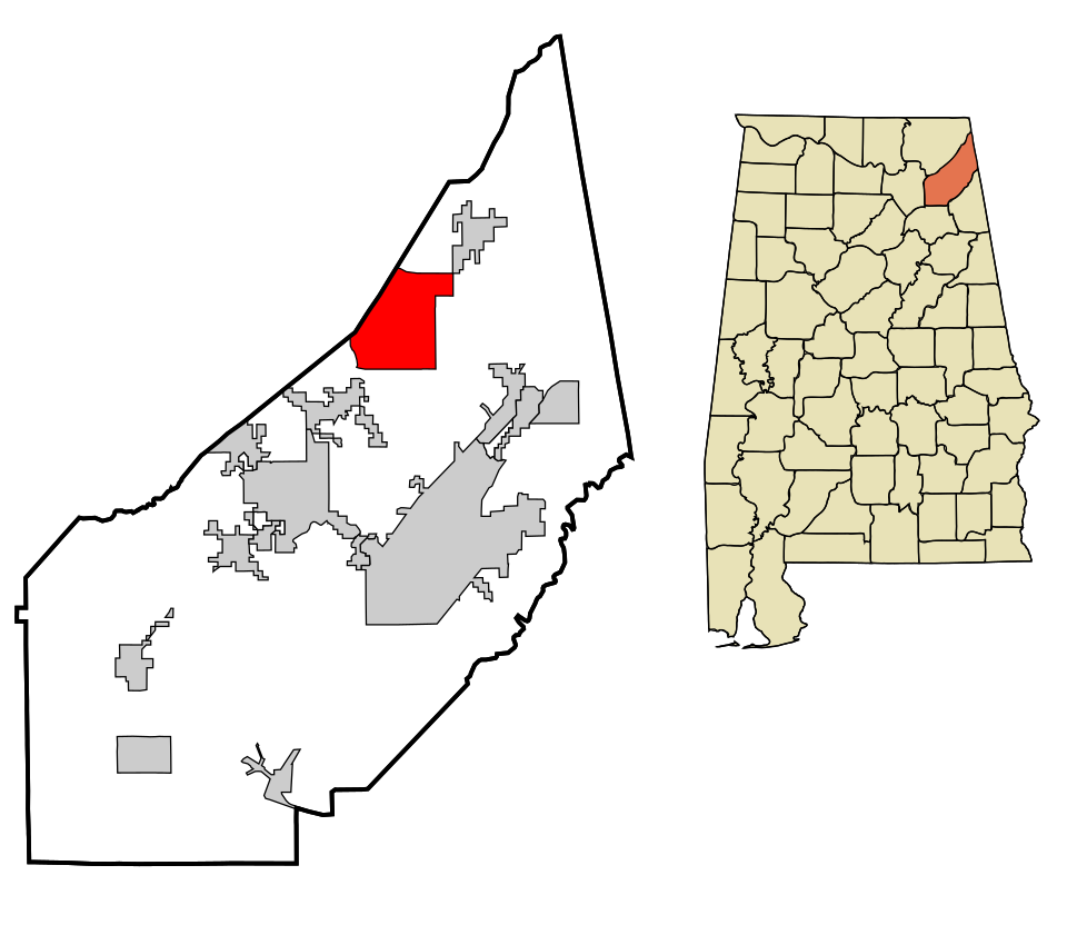 Locator map of Henagar
